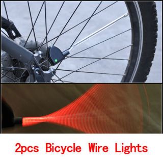 2pcs Hot Wheels Night Cycling Bike Strip Bicycle Spoke Steel Wire LED
