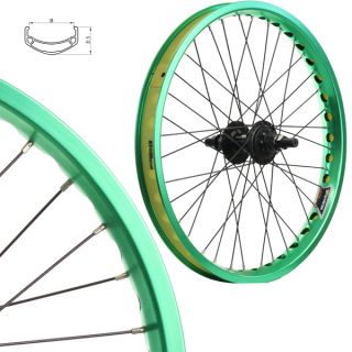 BMX Bike Wheels Wheelset Narrow Rims Green
