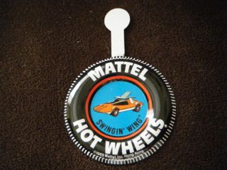 1969 Hot Wheels Redline Swingin Wing RARE Pin Badge Button RARE with