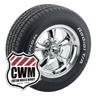 15x8 Chrome Wheels Rims BFG Radial T A Tires 235 60R15 for Pontiac
