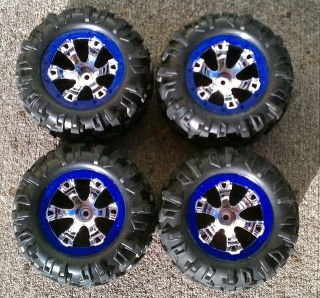 New Traxxas Summit VXL 1 16 Blue Wheels and Tires Rims