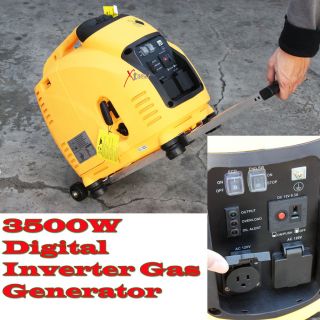 Digital Inverter RV Trailer Gas Generator w Wheels 3500WATTS