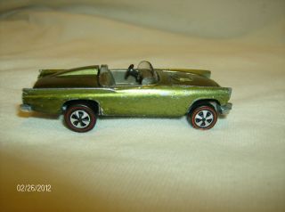 Hotwheels Redline Olive Classic 57 T Bird Ford Thunderbird