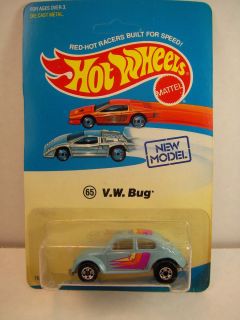 Hot Wheels 1988 No 65 VW Bug on Blue and White Experimental Unpunched
