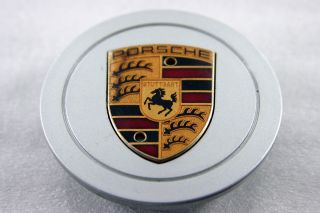 Porsche Center Cap Silver w Gold Crest 993 361 303 07 78mm