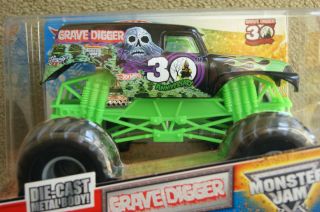 HOT WHEELS MONSTER JAM TRUCK GRAVE DIGGER 30th ANNIVERSARY 1 24 Large