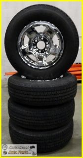 07 08 Ford F150 17 Chrome Clad Steel Wheels Tire 235 75 17 Set
