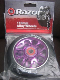 BN Razor Scooter Alloy Wheels Pair 110mm Purple