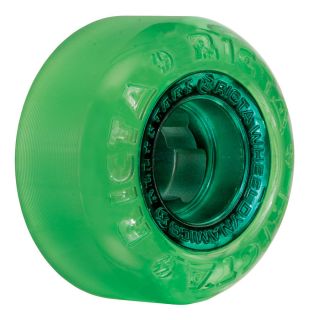 Ricta 52mm Crystal Chrome Core 81B Wheels Transparent Green Skateboard