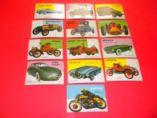 World on Wheels 13 Cards 7 87 Topps TCG 1953 Lot Cars Trucks and More