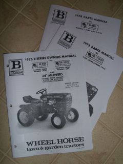 Wheel Horse B 80 B 100 Owners Parts Manual
