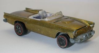 Redline Hotwheels Gold 1968 Classic 57 T Bird