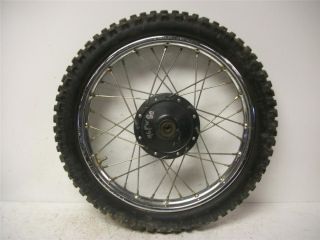 96 Yamaha PW 80 Zinger Front Wheel Rim w Tire 14 x 1 40 T8