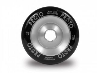 Proto Slider Wheels Full Core 110mm Pro Scooter Wheel Black on Silver