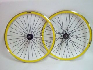 New Yellow Track Team Wheels Road Bike Fixed Gear