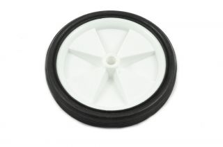White Plastic Bicycle Stabiliser Any Use Wheels 130mm Diameter
