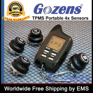 TPMS Tire Pressure Portable LCD Display Monitor Universal 4X Sensors