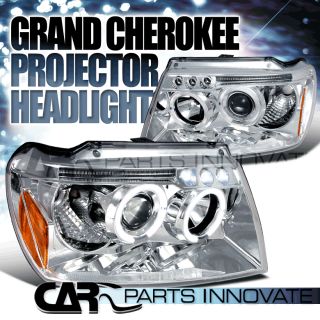 99 04 JEEP GRAND CHEROKEE LED HALO PROJECTOR HEADLIGHTS HEAD LAMP