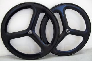 3C Track Wheelset 700 Carbon HED3   Tubular Wheels Trispoke Trispokes