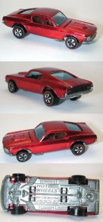 Redline Hotwheels 1968 Red Custom Mustang