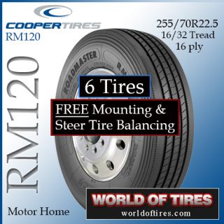 Tires Roadmaster RM120 255 70R22 5 RV Motor Home Tire 255 70 22 5