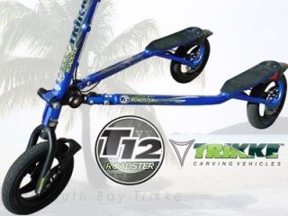 Trikke Blue Metallic T12 Roadster Free Kkargo Net or Travel Bag