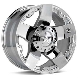 20 XD XD775 Rockstar Wheels Tires Chrome Offroad Rims