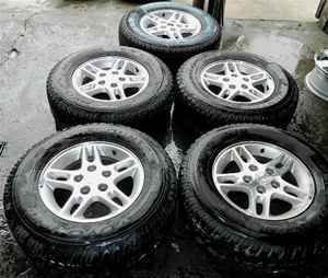 99 00 Grand Cherokee Set of 5 Alloy Wheels Rims Tires