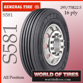 General S581 295 75R22 5 16 Ply 22 5 Tires