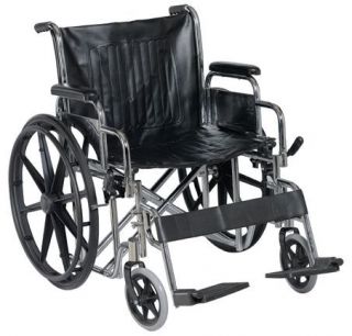 Wheelchair Bariatric 400 lb Capacity Heavy Duty 22 Wheels Padded Wide