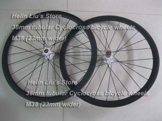 700C 38mm Tubular carbon Cyclocross wheels Cyclo cross bike wheelset