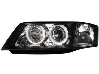 Audi A6 4B C5 Halo Rims Angel Eyes Headlights Black 2