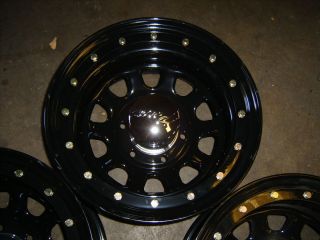  841 5860 Black steel wheels rims 6x5 5 Toyota Nissan Chevy Beadlock