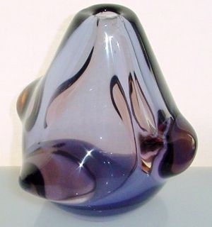 Gorgeous SCULPTURE Modernist VASE Murano or BOHEMIAN Glass INCREDIBLY