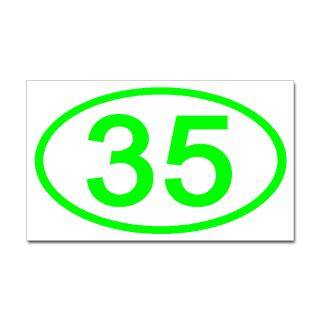 Number 35 Oval Rectangle Sticker by ovalsboutique