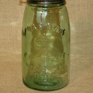 Quart Mason Jar Oil Lamp Punched Tin Star Country Primitive Brown