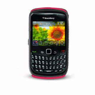For Rim Blackberry Curve 8520 8530 9300 Hybrid Gel Hard Case Black Hot