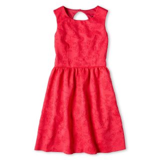 Disorderly Kids Embossed Scuba Knit Dress   Girls 6 16 and Plus, Pink, Girls