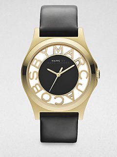 Marc by Marc Jacobs Henry Skeleton Gold Finished Stainless Steel Strap Watch/Bla