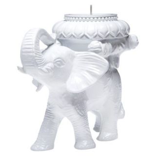Tambo Elephant Tea Light Holder   White