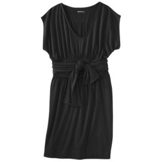 Merona Womens Shirred Dress w/Tie Back   Black   M