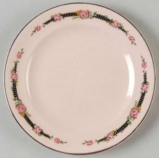 Royal (USA) Ribbon Rose (Flowers On Rim Only) Bread & Butter Plate, Fine China D
