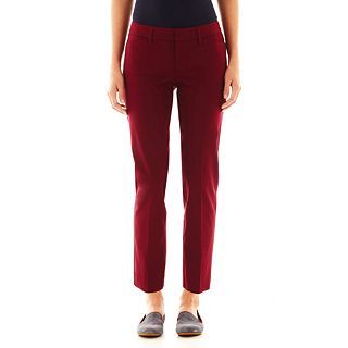 Ankle Length Pants   Petite, Burgundy Passion, Womens