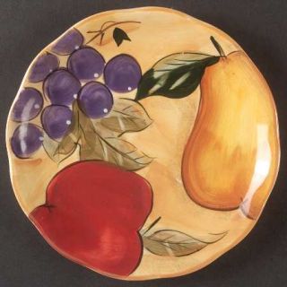 Home Trends Verdona Salad Plate, Fine China Dinnerware   Grapes,Apple,Pear On Ye