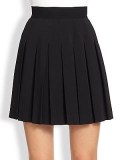 Alexander McQueen Pleated Mini Skirt   Black