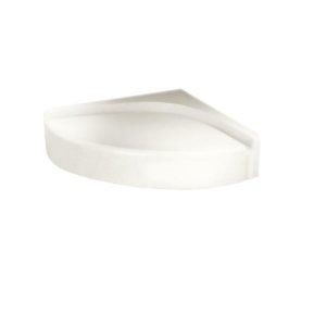 Swanstone CS1616 018 Universal Corner Mount Solid Surface Shower Seat in White