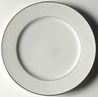 Royal Prestige White Lace Salad Plate, Fine China Dinnerware   White Flowers & S
