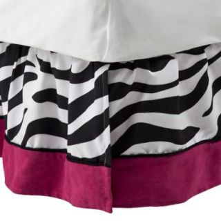 Pink Zebra Toddler Bed Skirt