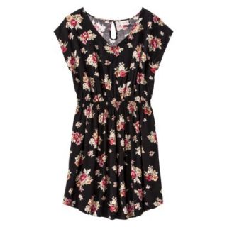 Mossimo Supply Co. Juniors Plus Size Cap Sleeve Dress   Black Floral X