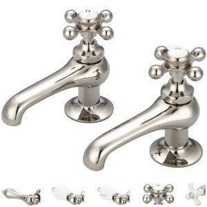 Water Creation F1 0003 05 CL Vintage Classic Basin Cocks Lavatory Faucet